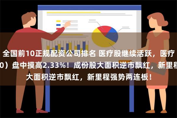 全国前10正规配资公司排名 医疗股继续活跃，医疗ETF（512170）盘中摸高2.33%！成份股大面积逆市飘红，新里程强势两连板！