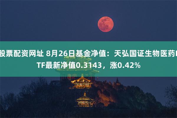 股票配资网址 8月26日基金净值：天弘国证生物医药ETF最新净值0.3143，涨0.42%