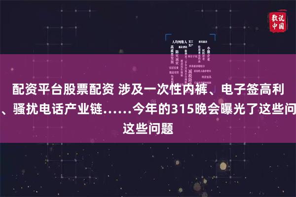 配资平台股票配资 涉及一次性内裤、电子签高利贷、骚扰电话产业链……今年的315晚会曝光了这些问题